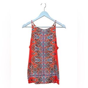 Verse Red Paisley Print Tank Top - Size Medium